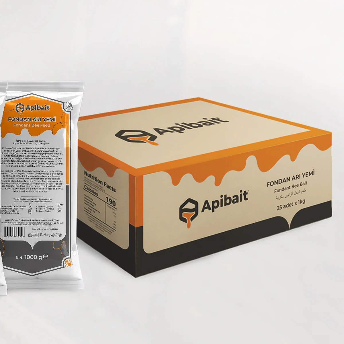 Apibait Fondan (20 kg.) koli Kargo Bedava – Bozok Arıcılık
