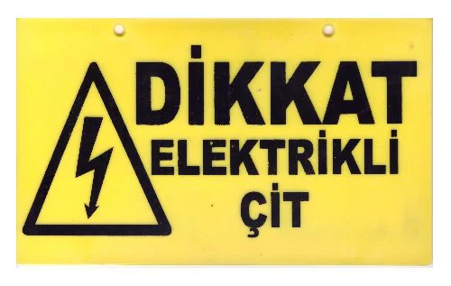 Elektrikli Çit Uyarı Levhası – Bozok Arıcılık